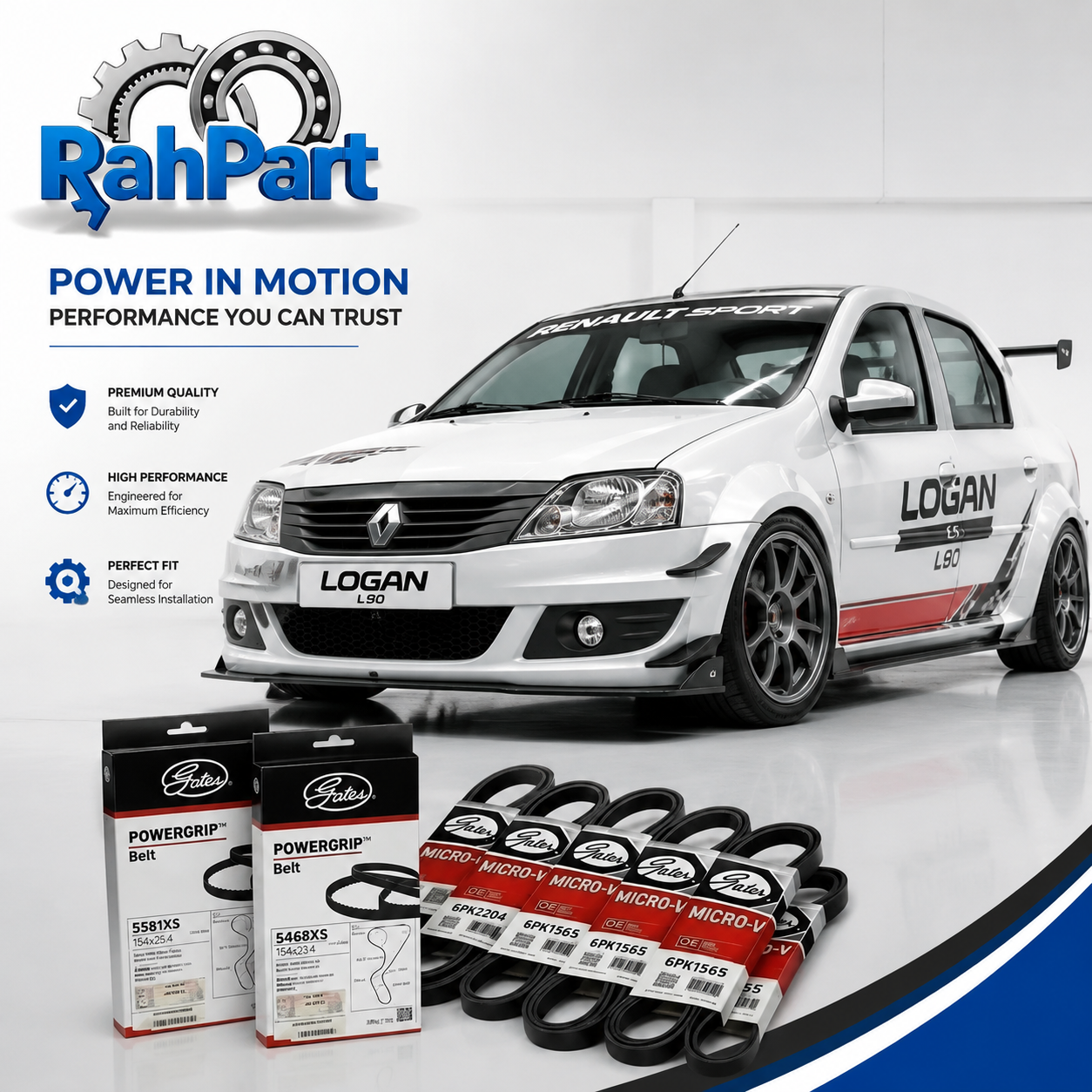 تسمه تایم ال۹۰  پاورگیتس. Gates PowerGrip
